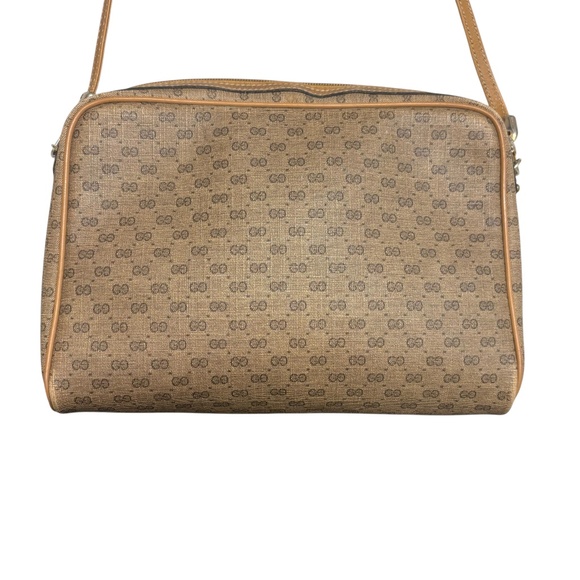 Gucci microguccissima tan and brown leather vintage crossbody bag - Picture 1 of 15